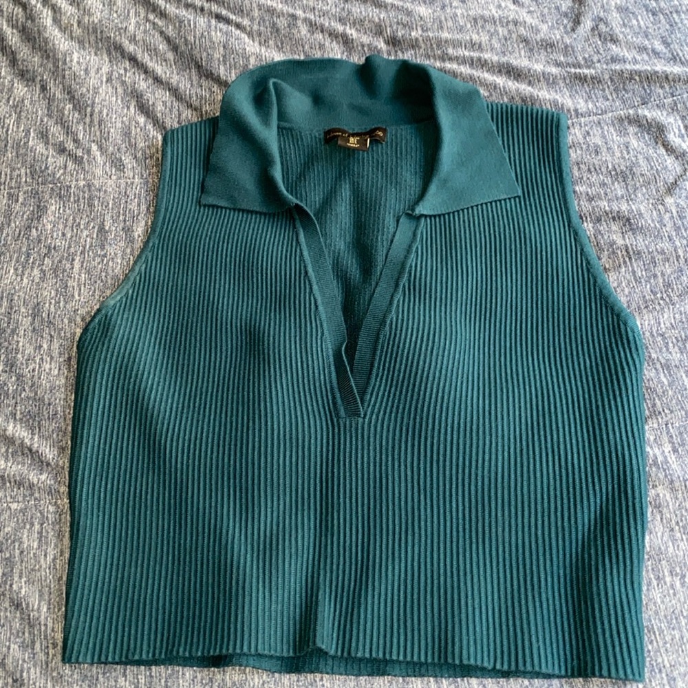 House of Harlow 1960 Sculpt Knit Collar Tank